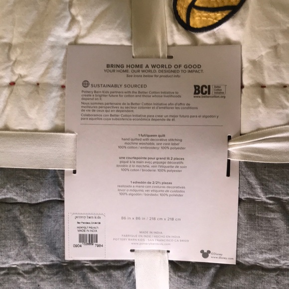 Pottery Barn Kids Disney Mickey Mouse Patchwork Full/Queen Quilt & Shams Set - Picture 10 of 16